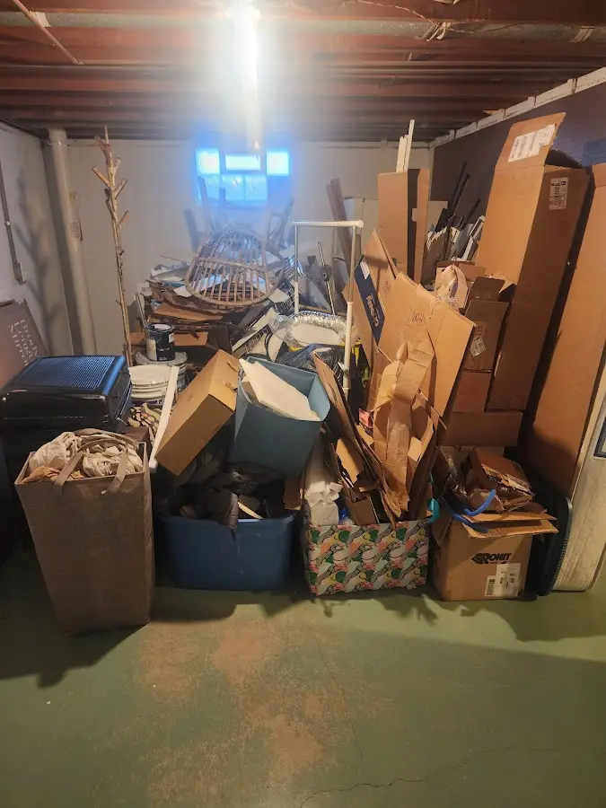 Roll-off dumpster container at job site for 4 Yard Dumpster Rental in Florence